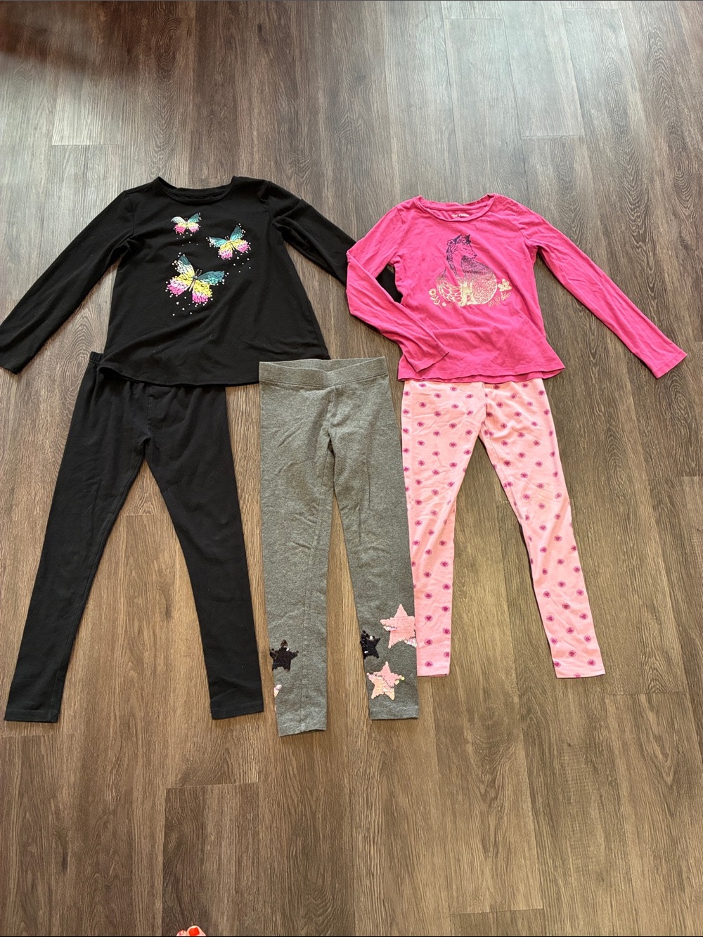 George (M) Lot of 5 Items- 3x Leggings, 2xLong Sleeve T-shirt